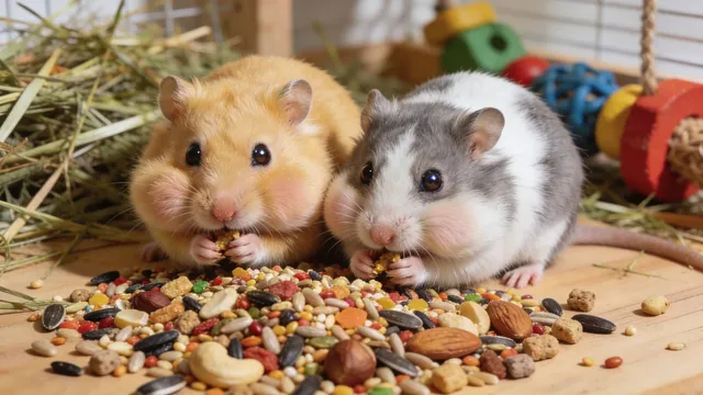 Hamsters eten gevarieerde zaadmix - knaagdierenvoer bij Bopets